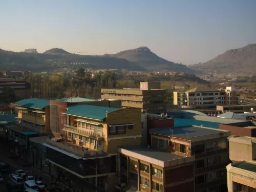 Lesotho city setting